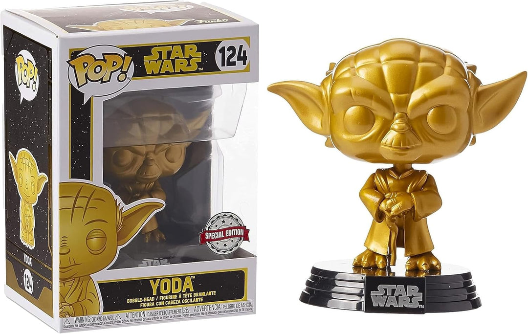 Star Wars Funko – 43018 – Funko Pop! – Movies Gold Edition – Yoda – Vinyl Figur,ca. 9cm