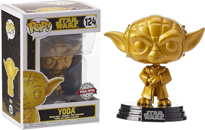 Star Wars Funko – 43018 – Funko Pop! – Movies Gold Edition – Yoda – Vinyl Figur,ca. 9cm
