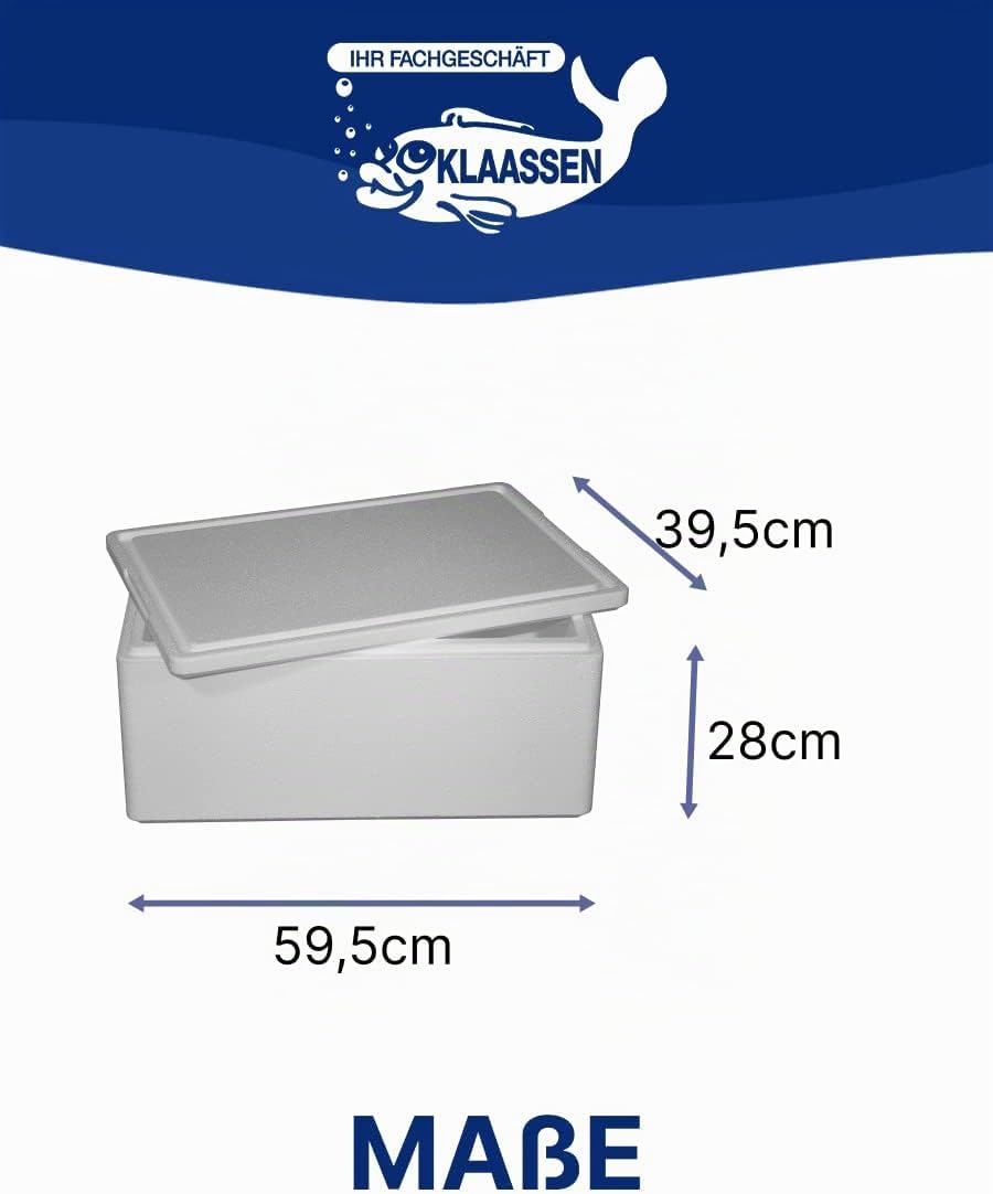 Thermobox, Styroporbox / Eisbox für Essen, Getränke &amp; temperaturempfindliche Ware, Isolierbox aus St