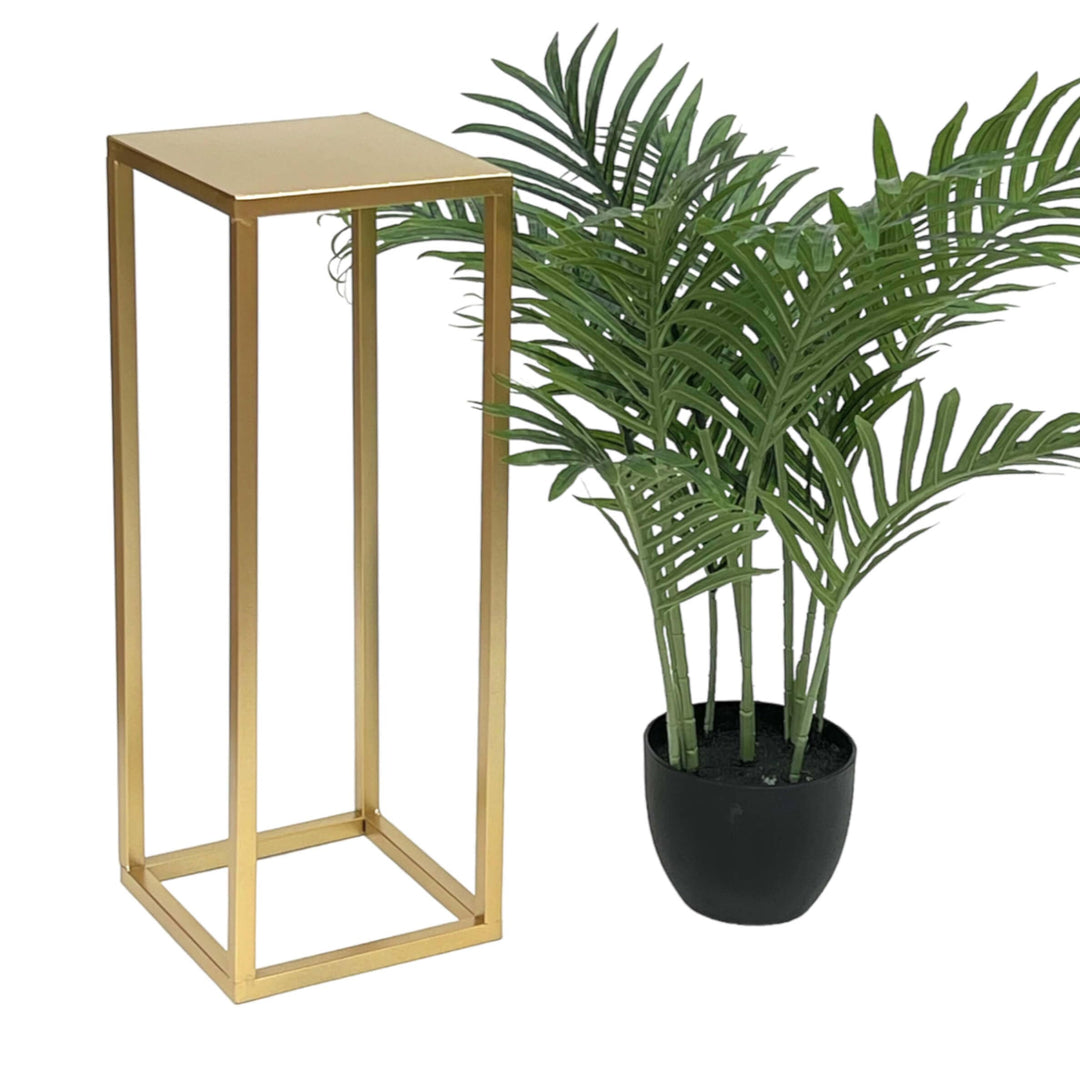 DanDiBo Blumenhocker Metall Gold Eckig Blumenständer Beistelltisch 96506 Blumensäule Modern Pflanzen