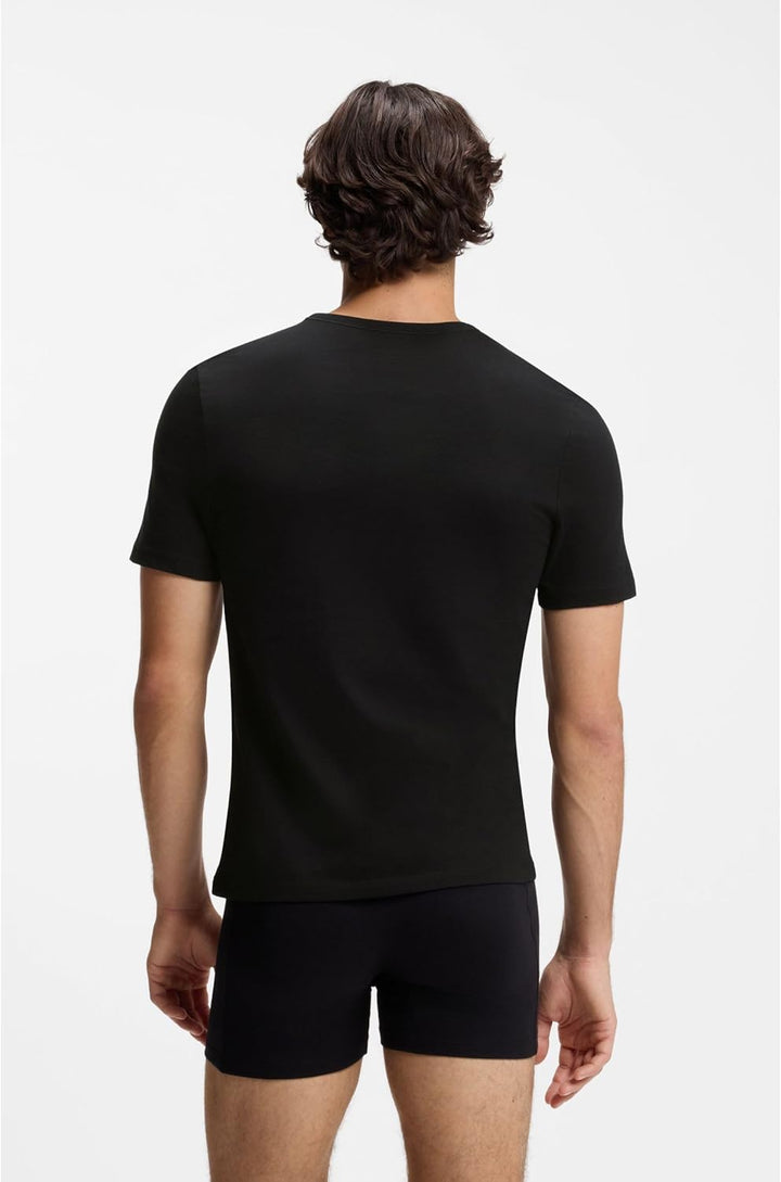 BOSS Herren TShirtVN 3P Classic Dreierpack T-Shirts mit V-Ausschnitt aus Baumwolle XS New - Black, X