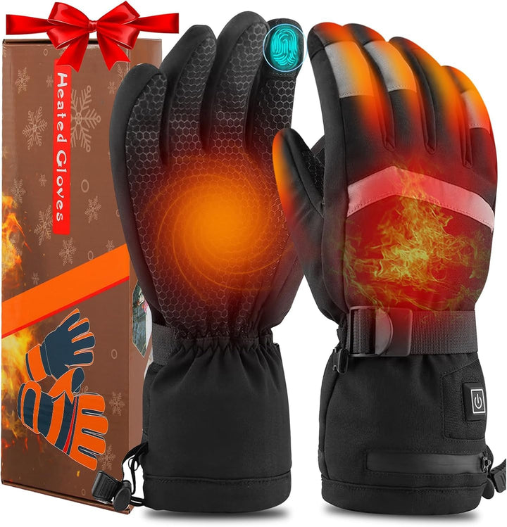 Beheizbare Handschuhe für Herren Damen Beheizte Ski Handschuhe mit 7.4V 4000mAh Wiederaufladbare Akk