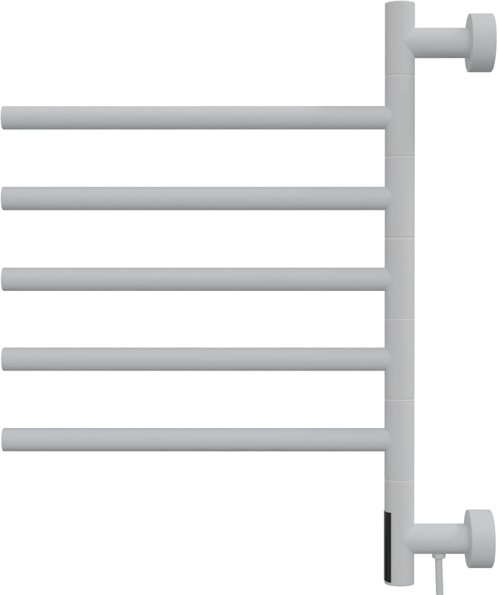 HAGO24 | Elektrischer Handtuchwärmer | Wandmontage | Handtuchtrockner | 5 schwenkbare Arme 180° | To