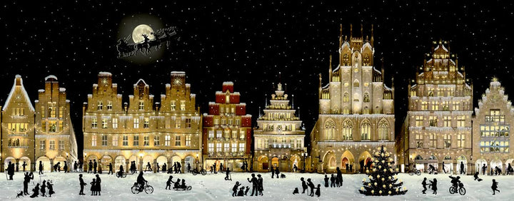 Wandkalender: Weihnachtliches Stadtpanorama, Kalender