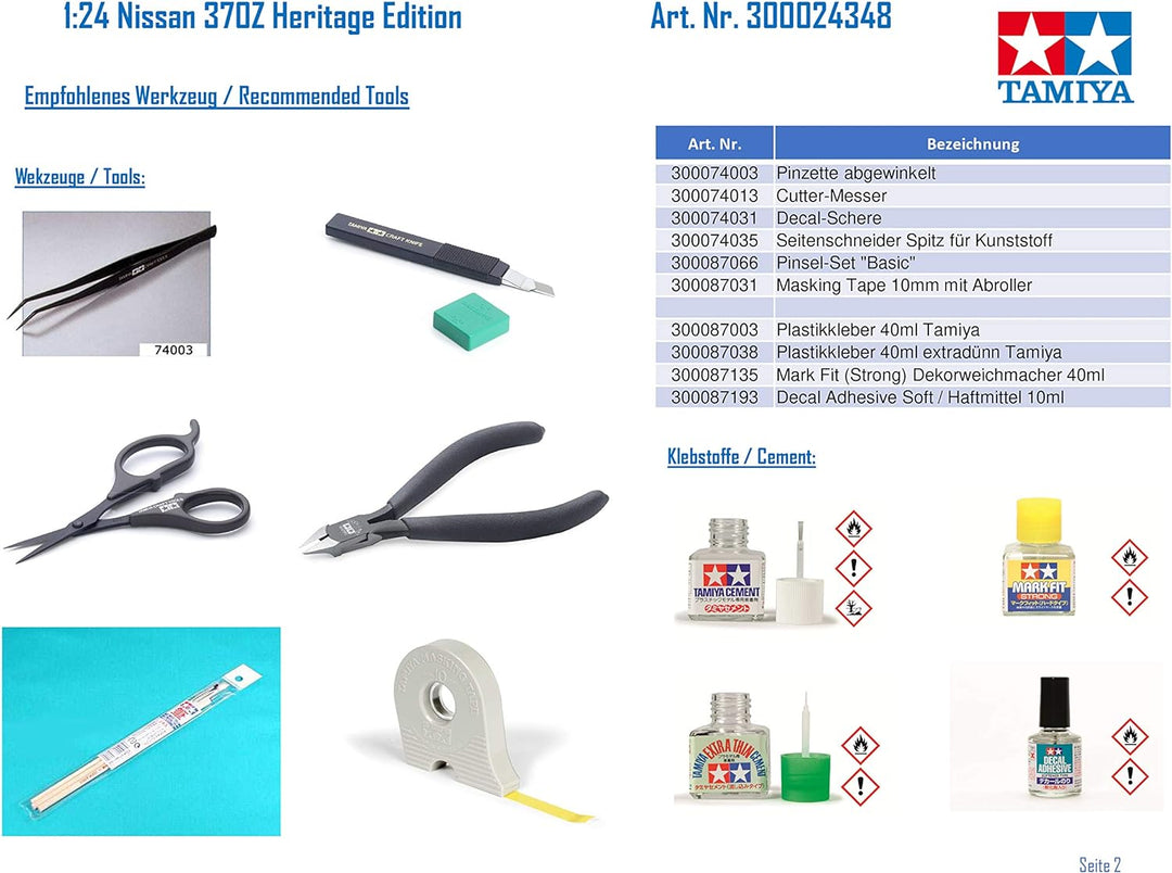 TAMIYA 24348 300024348 Nissan Fahrzeug 24348-1:24 370Z Heritage Edition, Modellbau, Plastik Bausatz,