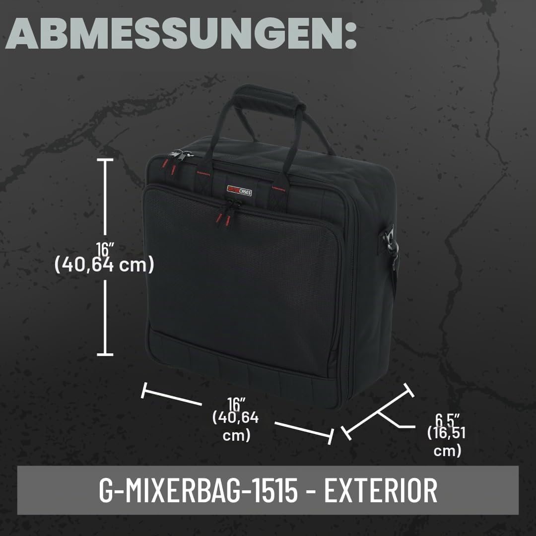 Gator Cases Gepolsterte Nylon-Transporttasche für Mixer/Geräte mit abnehmbarem Riemen; 15,5" x 15" x