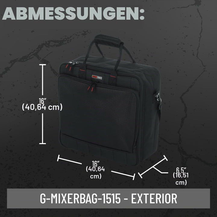 Gator Cases Gepolsterte Nylon-Transporttasche für Mixer/Geräte mit abnehmbarem Riemen; 15,5" x 15" x