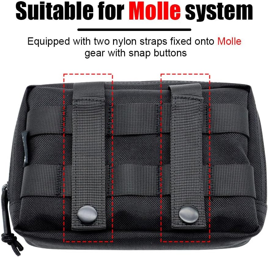 DONGKER Futterbeutel für Hunde, 1 Stuck Molle EDCTasche für Hundegeschirr, Pouch Zusatztasche für Hu