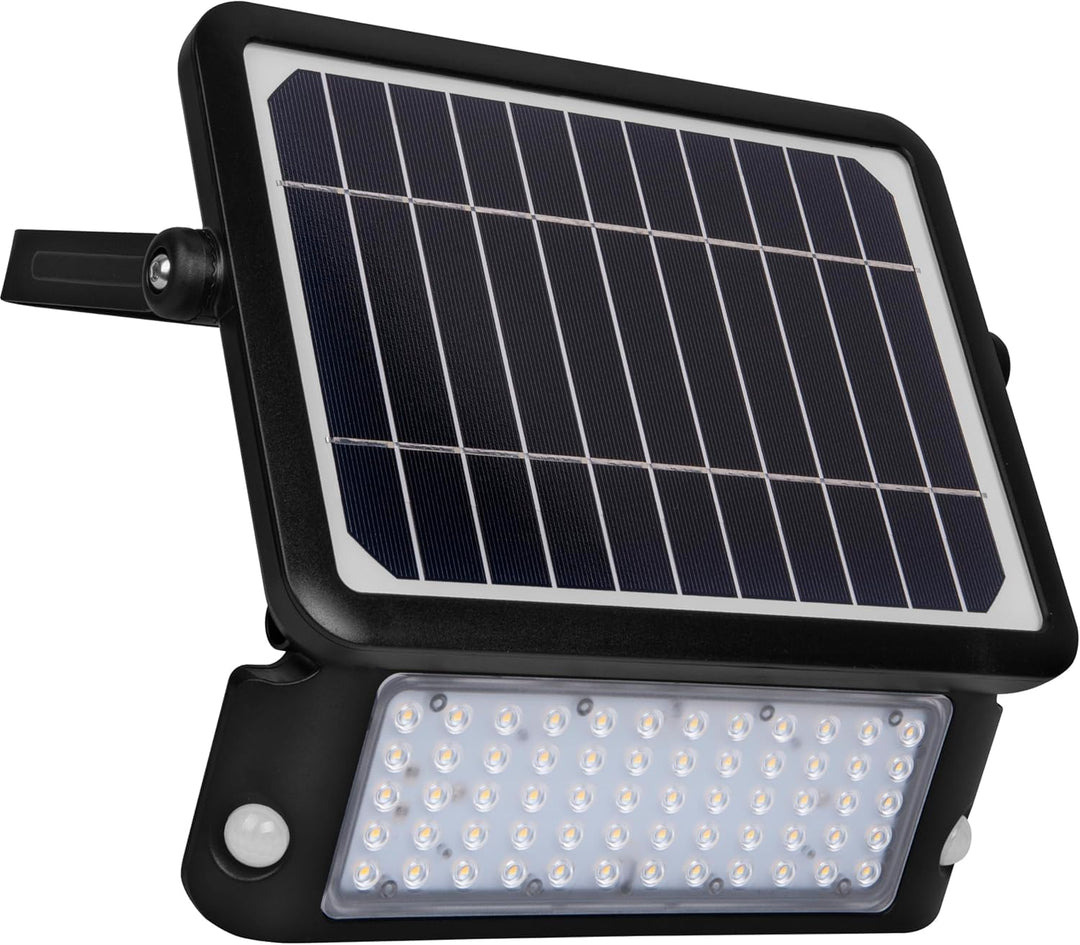 Luceco Solar Flutlicht 10W, Aussenstrahler mit Bewegungsmelder - Strahler IP65 Wasserfest, 1080 Lume