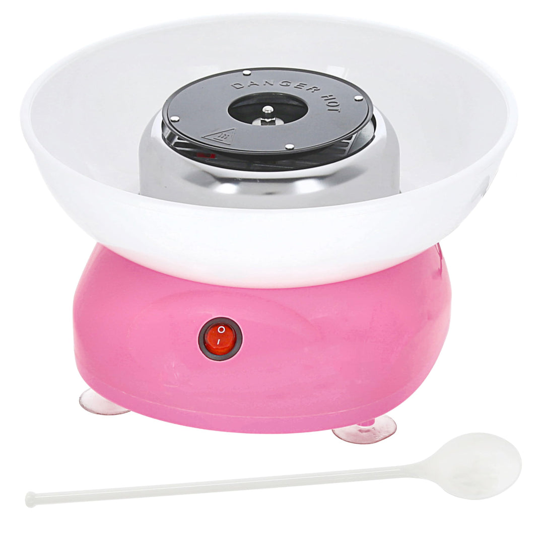 Zuckerwatte Maschine | rosa weiss 27x16cm Kunststoff | Cotton Candy Jahrmarkt | Zuckerwattengerät Kü