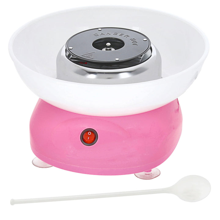 Zuckerwatte Maschine | rosa weiss 27x16cm Kunststoff | Cotton Candy Jahrmarkt | Zuckerwattengerät Kü