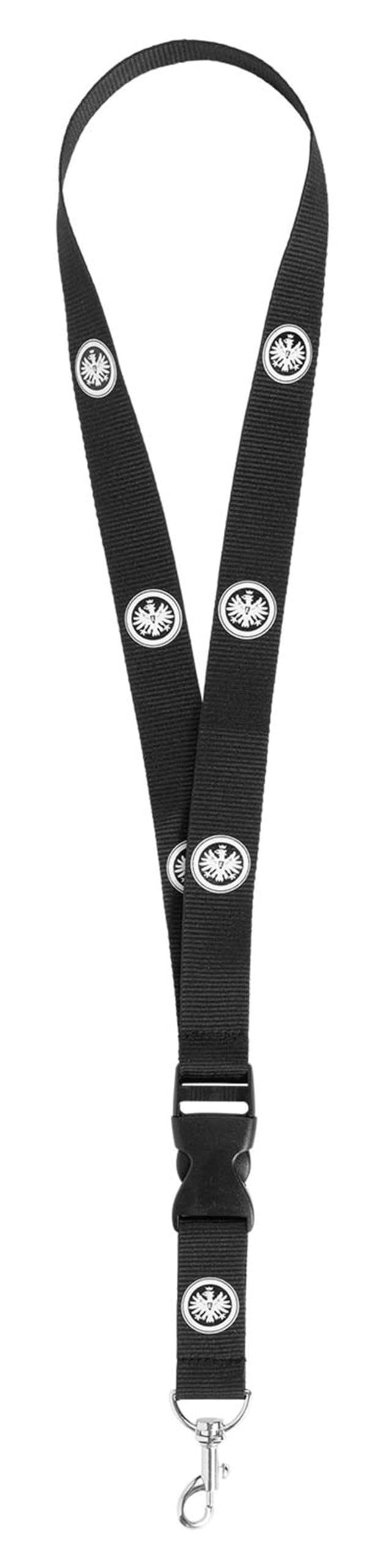 Eintracht Frankfurt Schlüsselband schwarz Logo | Keyholder | Lanyard | Badgeholder | SGE