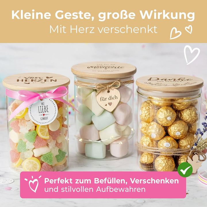Grandora Vorratsglas Viel Glück Jobwechsel Abschiedsgeschenk für Kollegen &amp; Lehrer Aufbewahrungsglas