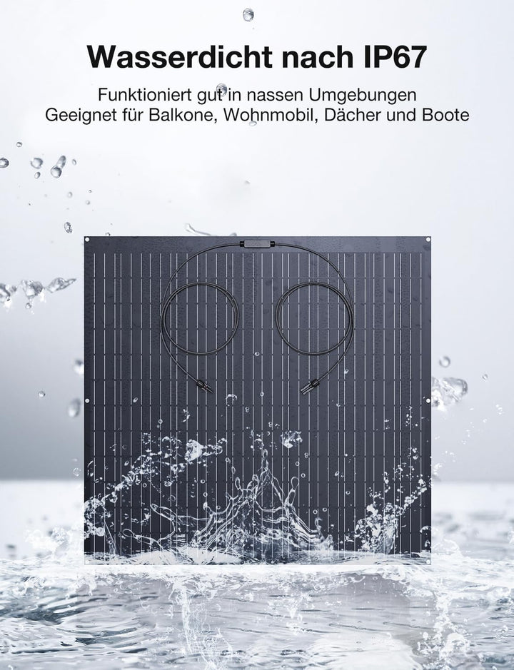 480W Flexibel Solarpanel, 2 x 240W Flexibles Solarmodule, IP67, 23,5% Umwandlung Photovoltaik Panel