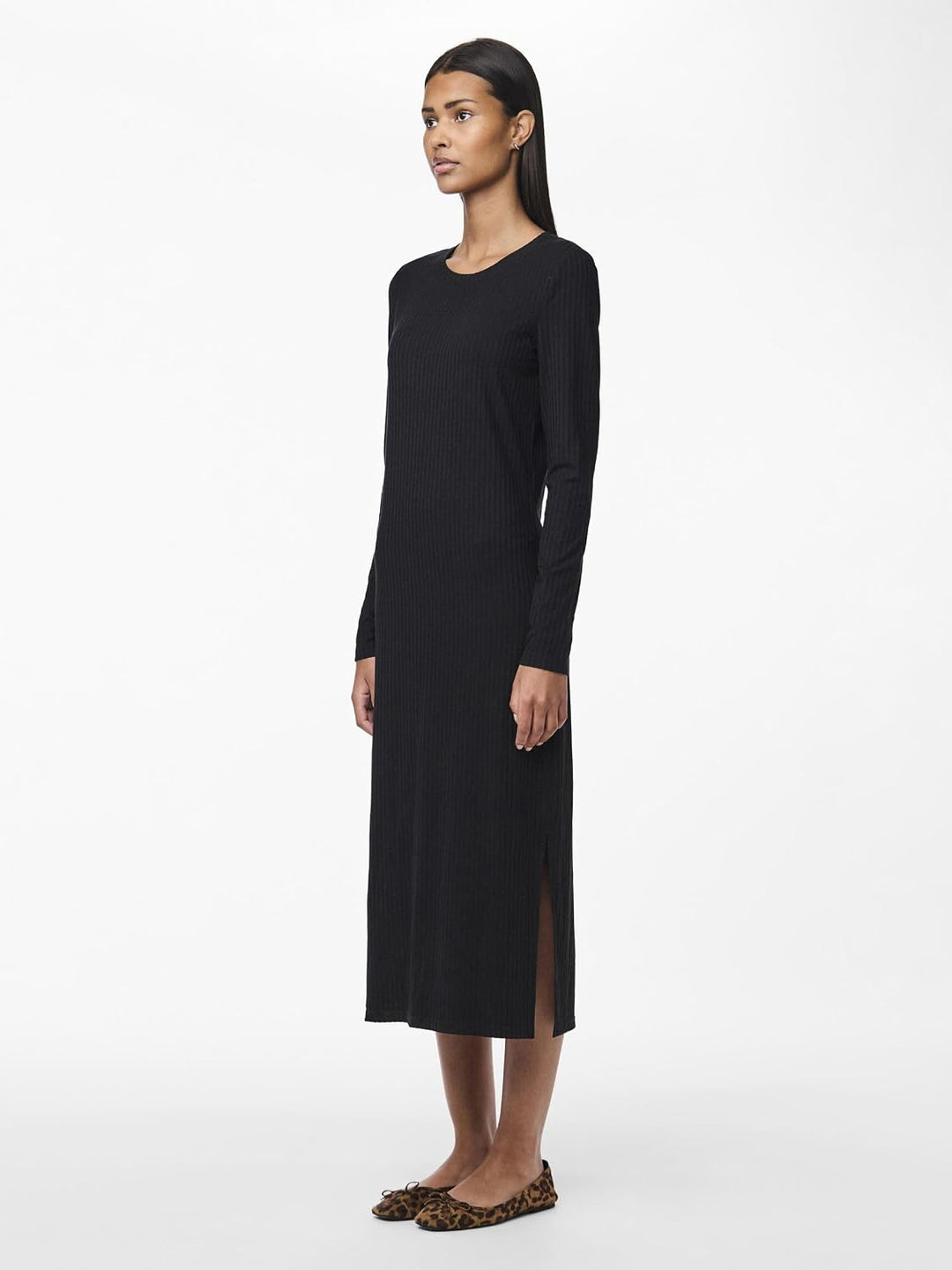 PIECES Female Midikleid PCKYLIE L Schwarz, L Schwarz