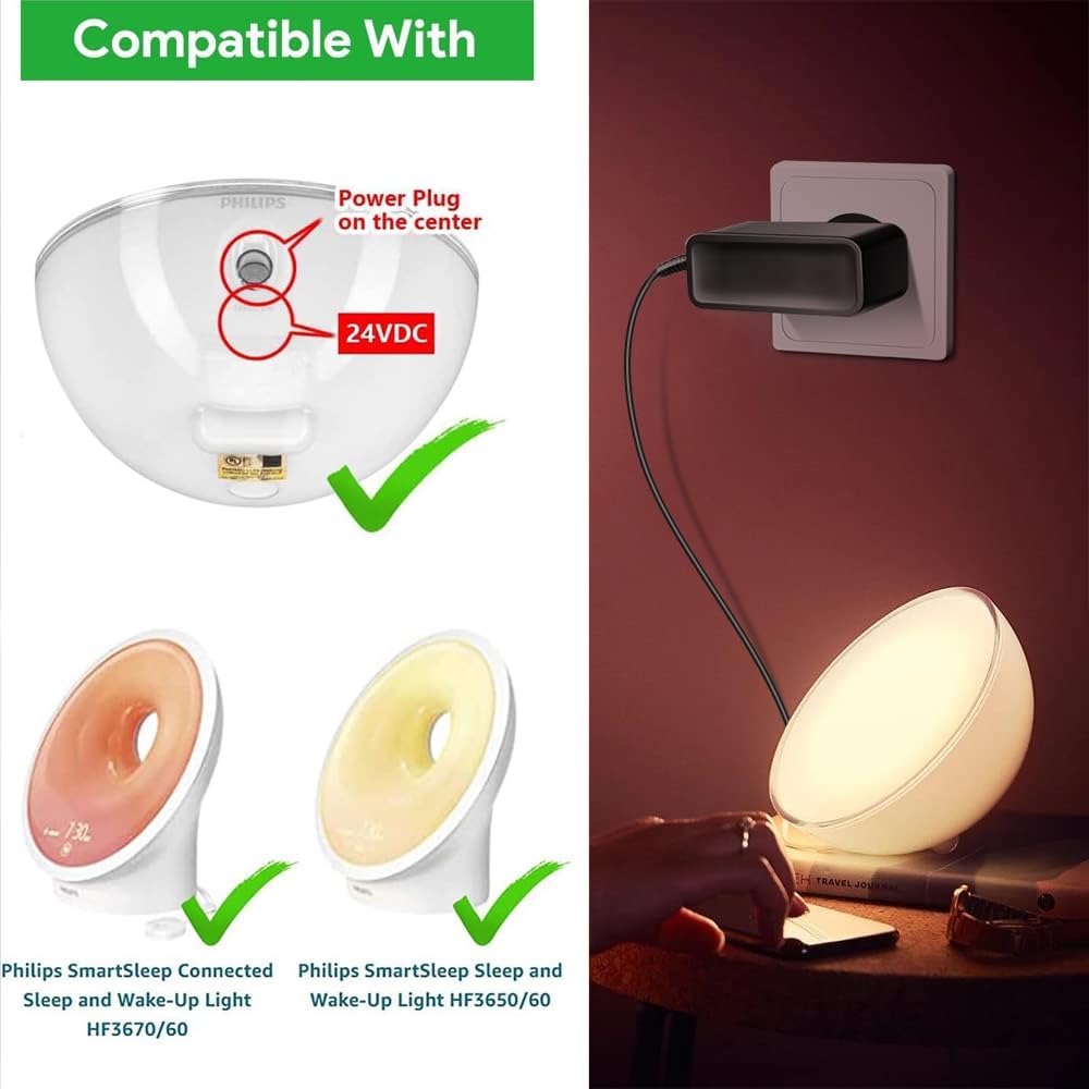 KFD Netzteil 24V Netzadapter Ladegerät für Philips HueGo LED HF12 HF18 HF24 SmartSleep Wake-up Light