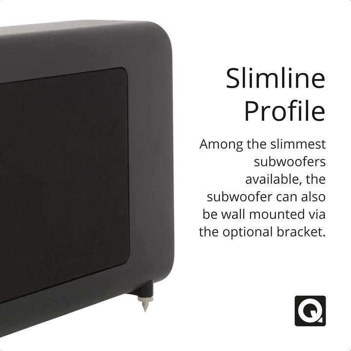 Q Acoustics Aktiver Subwoofer 3060S Schwarz, Schwarz