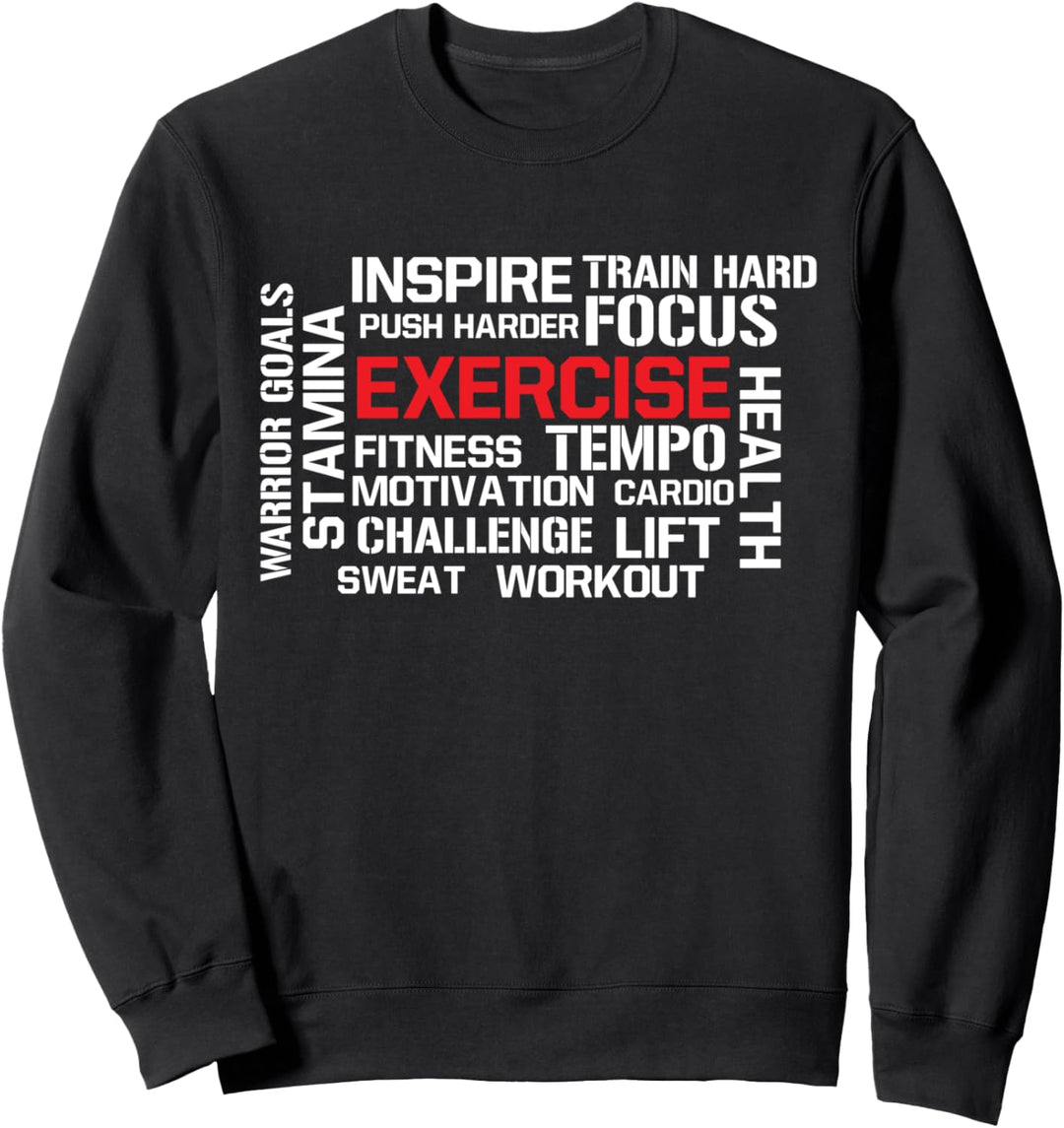 Übung Ausdauer Motivation Workout Gym Fitness Influencer Sweatshirt