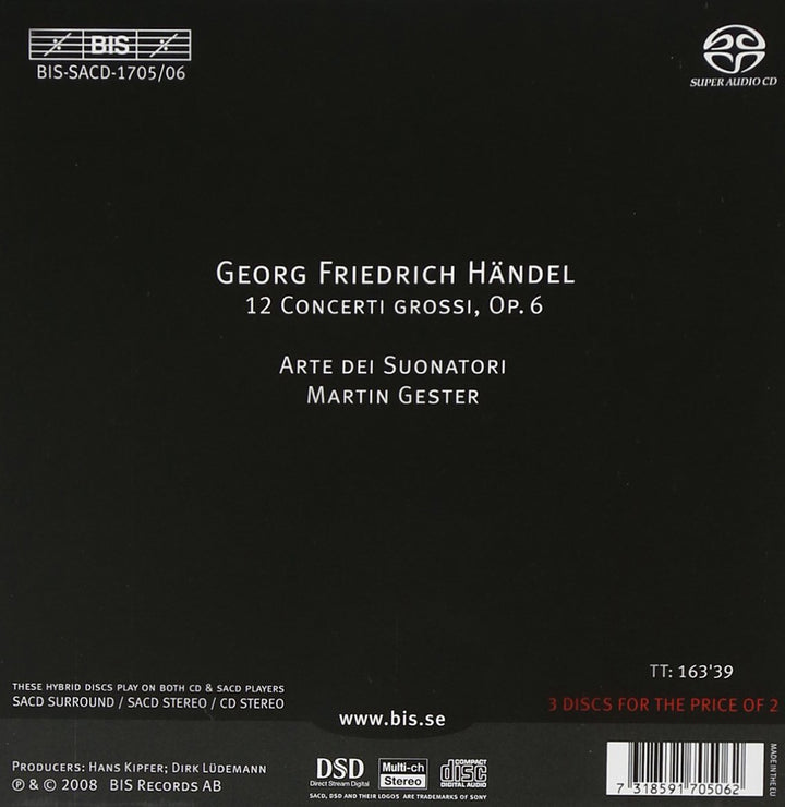 12 Concerti Grossi Op.6, Audio-CD