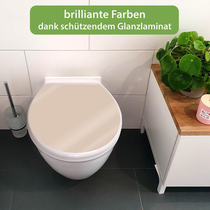 banjado Toilettendeckel mit Absenkautomatik 44,5x37cm - Soft Close Toilettensitz - WC Sitz mit Absen
