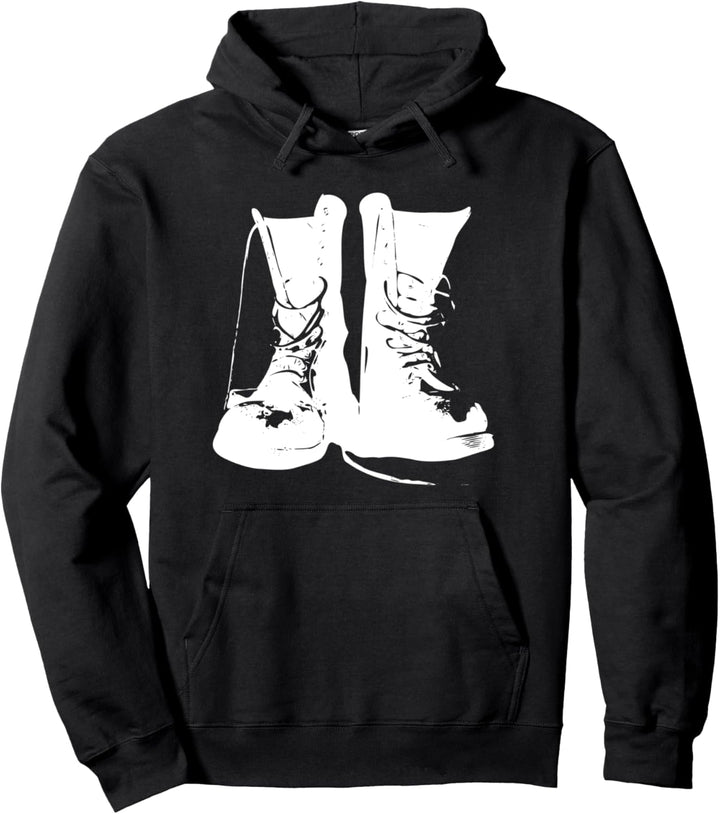 Grunge Rock Boots 90s Punk Rocker Band Retro Pullover Hoodie