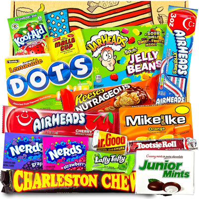 Amerikanische Süssigkeiten Box | USA Candy & Schokolade | American Sweets Geschenkbox | Top Import S