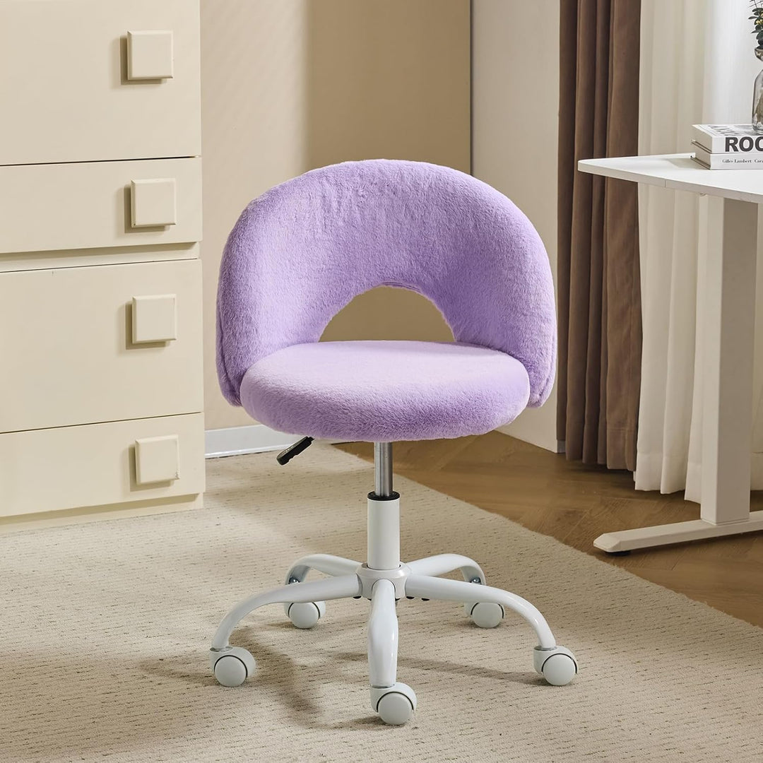 Bonnlo Homeoffice Stuhl, Schreibtischstuhl, Schminktisch Stuhl, Bürostuhl ohne Armlehnen, Drehstuhl