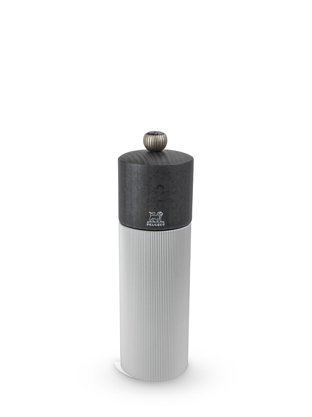 PEUGEOT - Salzmühle Line 18 cm - Klassische Mahlgradeinstellung - Aluminium und PEFC-zertifiziertes