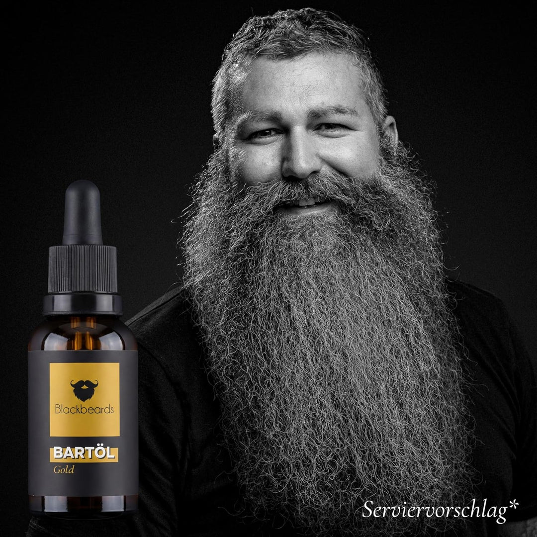 blackbeards Bartöl Tonka-Vanille ● Herber, leicht süsser Duft ● Mit Jojobaöl & Arganöl ● Bartpflege