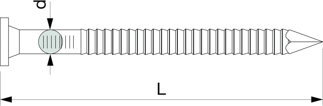 BÄR Ankernägel mit Flachkopf Abmessung 6,0 x 80 mm, 200 Stück