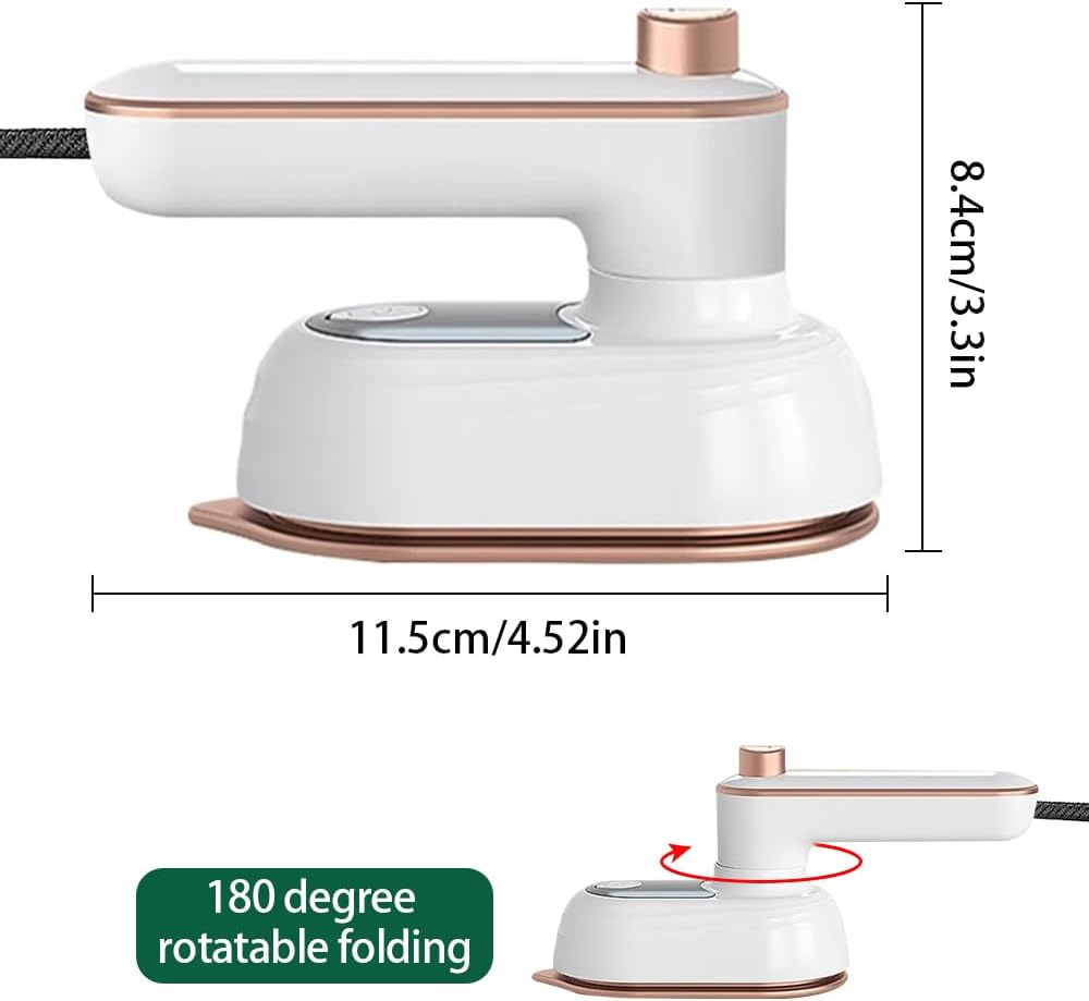 Aoreun Mini-Dampfbügeleisen, Tragbares Reisebügeleisen Handgehaltene Bügelmaschine Nass Und Trocken,