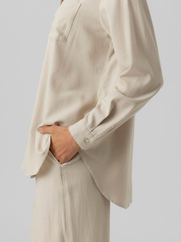 VERO MODA Female Hemd VMMYMILO Hemd XS Silver Lining, XS Silver Lining
