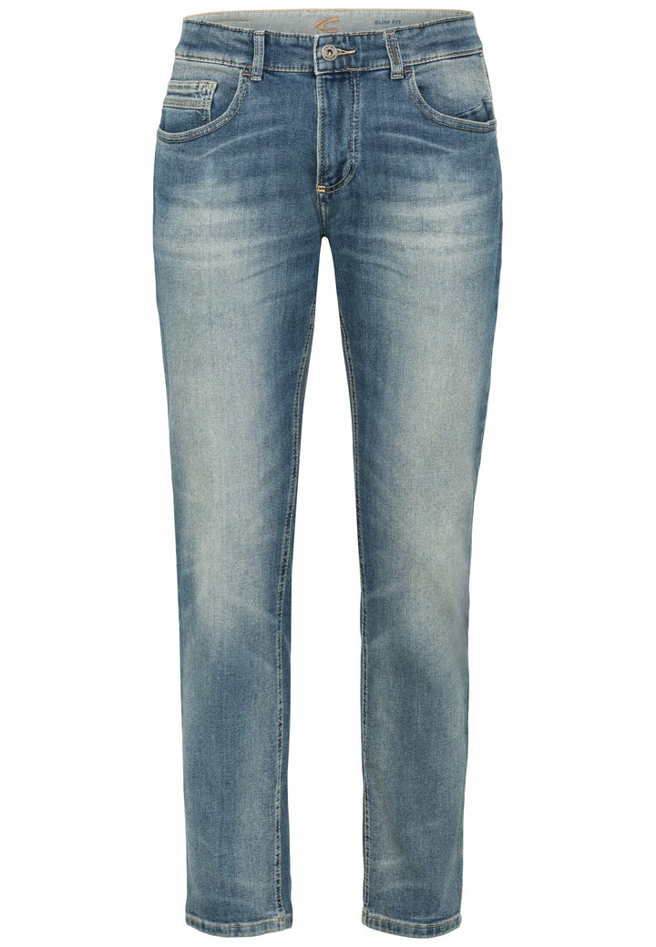 camel active Herren Slim Fit fleXXXactive® 5-Pocket Jeans 38W / 36L Indigo, 38W / 36L Indigo