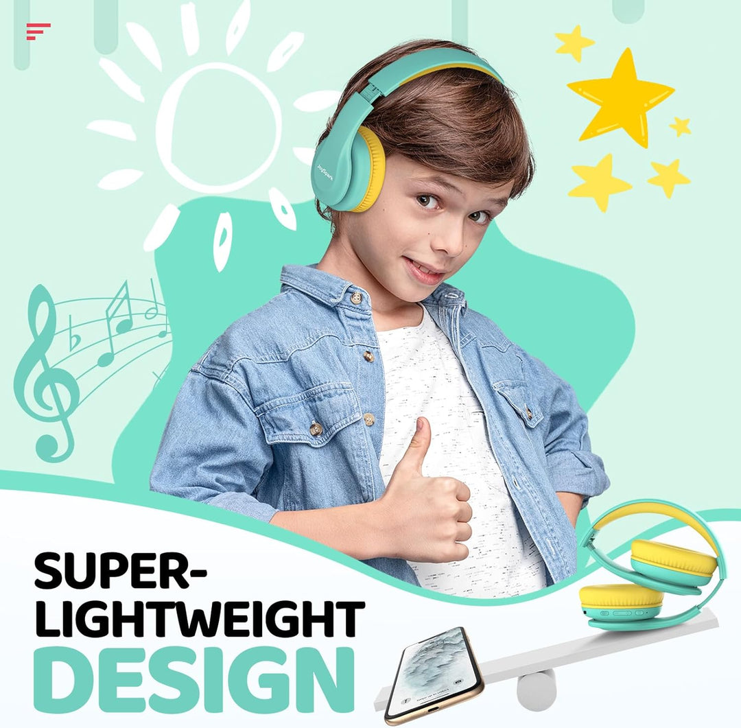 Bluetooth Kinder Kopfhörer, Kinderkopfhörer Over-Ear mit 85/94dB Lautstärkebegrenzung, 60 Stunden Sp