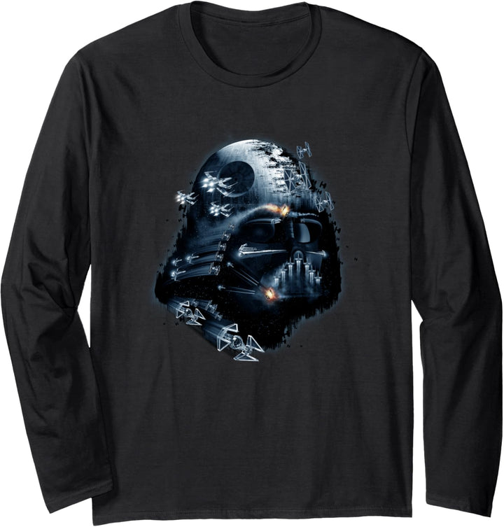 Star Wars Darth Vader Helmet Collage Langarmshirt