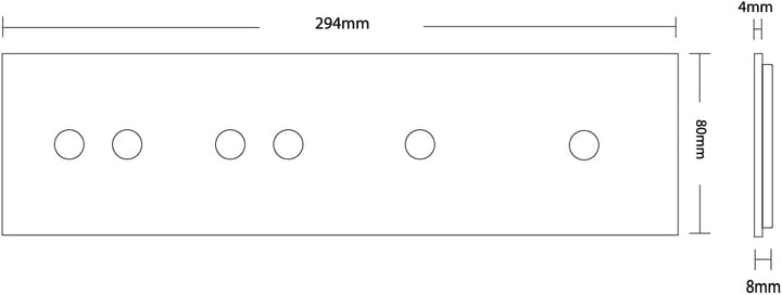 LIVOLO Nur Glasblende 4 Fach für Lichtschalter VL-C7-C2/C2/C1/C1-A Grau