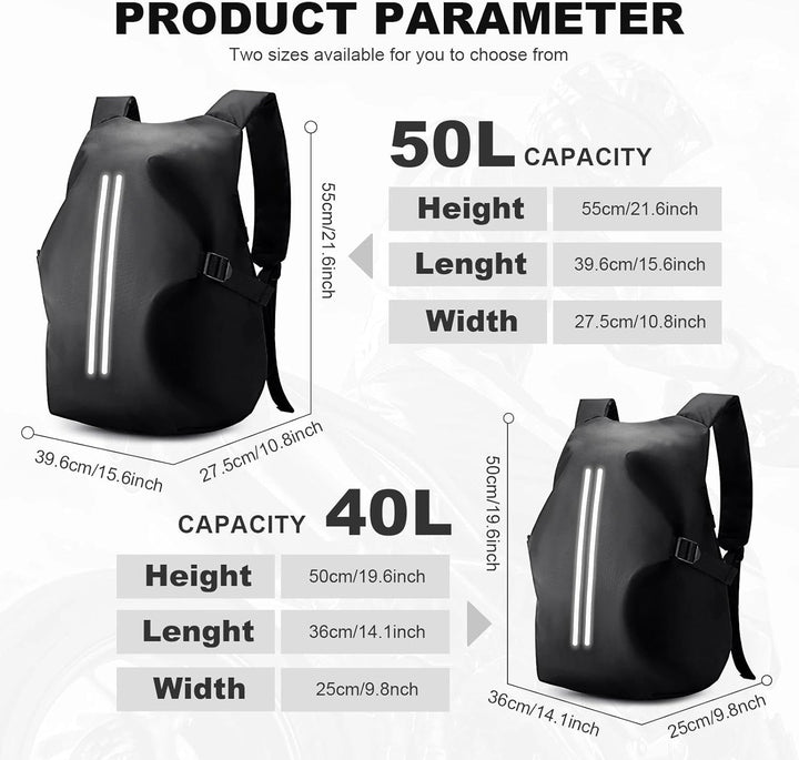 Motorradrucksäcke für Herren, wasserdichter Helmrucksack, Motorradzubehör, Laptoptaschen, Reiserucks