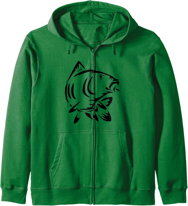 Karpfen Tshirt Angel Shirt für Angler mit Fisch Mann Frau Kapuzenjacke