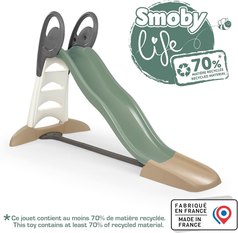 Smoby Life – XL Doppel-Wellen-Rutsche mit min.70% Recycling-Anteil– Grosse Rutsche mit Wasseranschlu