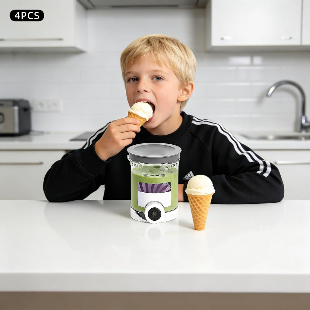 4 Stück Eisbehälter Set Kompatibel mit Creami NC700/701