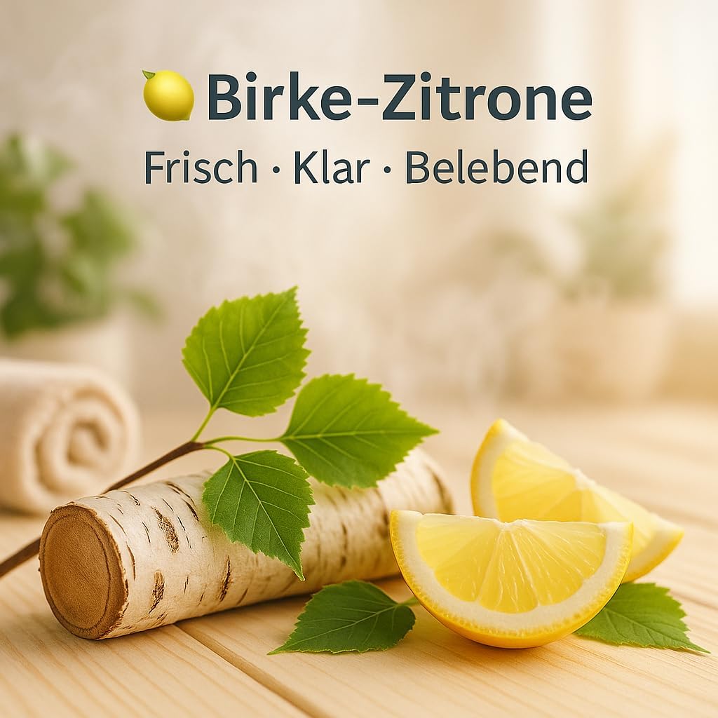 Dufte Momente Saunaaufguss-Konzentrat Birke-Zitrone – 250ml – frisch &amp; klar – geprüfte Qualität – ko