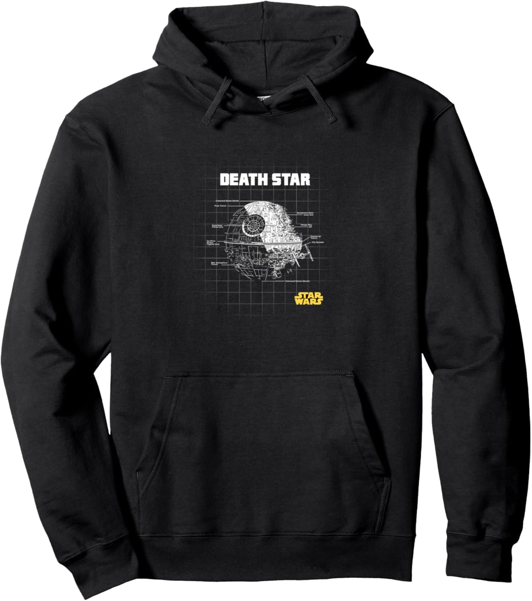 Star Wars Death Star Schematics Pullover Hoodie