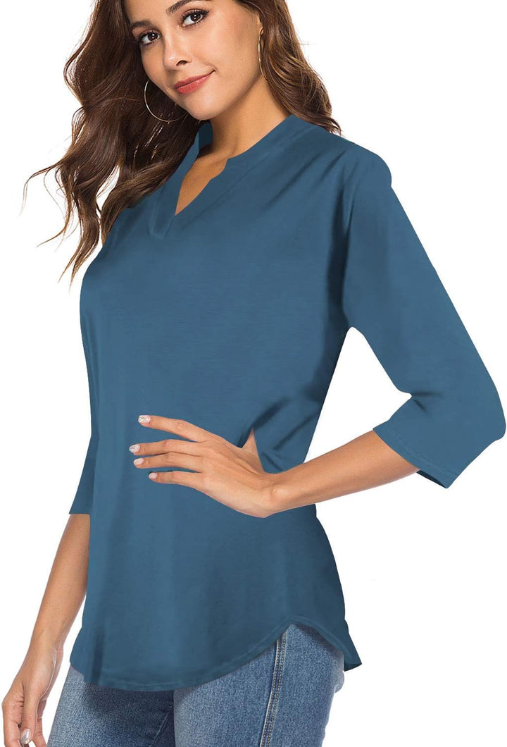 CEASIKERY Damen Shirt Tunic Shirt Tunic S Blau - Peacock Blue, S Blau - Peacock Blue