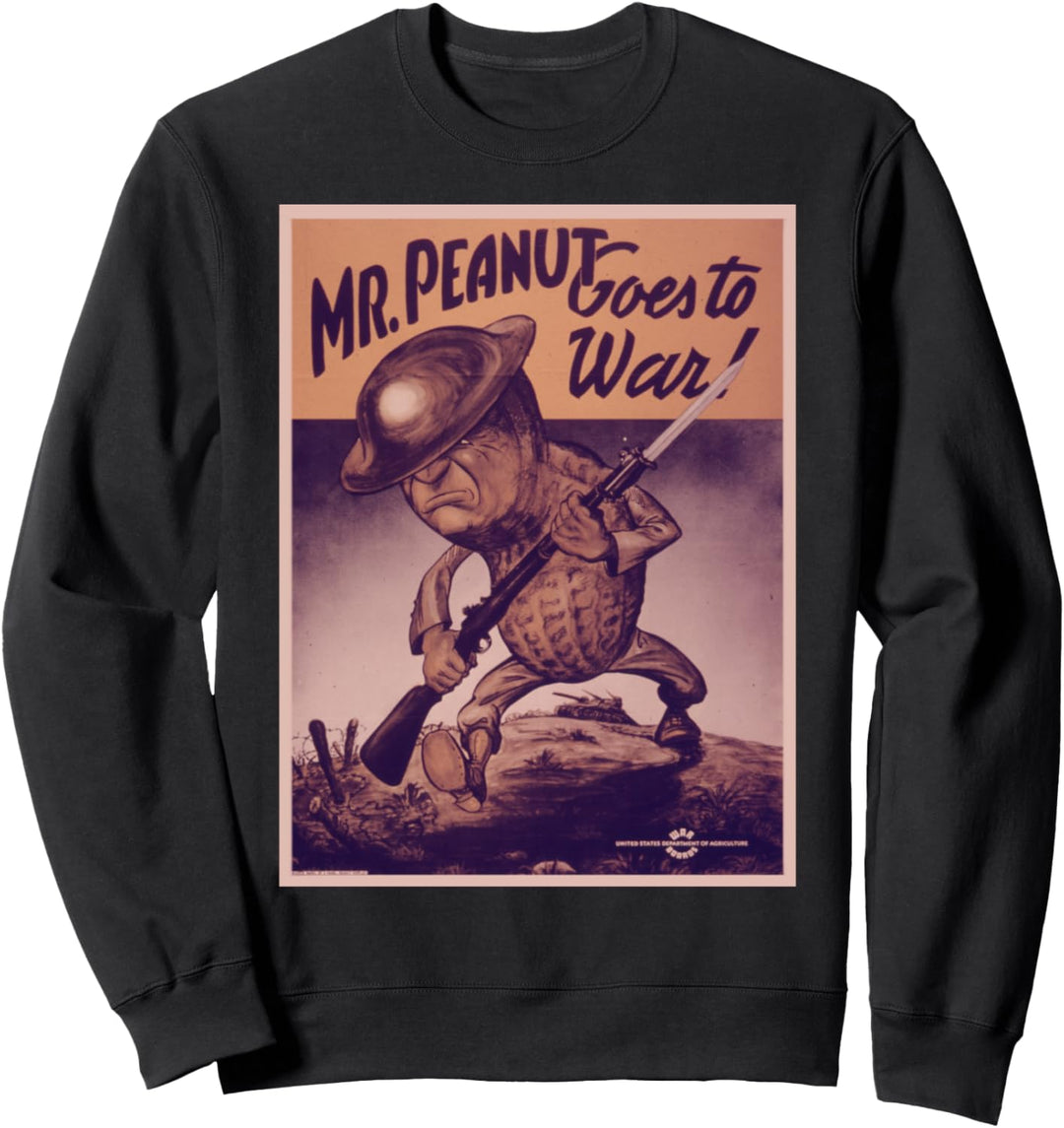 Vintage Plakat - Herr Erdnuss zieht in den Krieg Sweatshirt