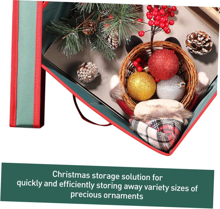 Cabilock Weihnachtsschmuck Aufbewahrungsbox für Weihnachtsdeko Reissfester 600D Oxford Aufbewahrungs