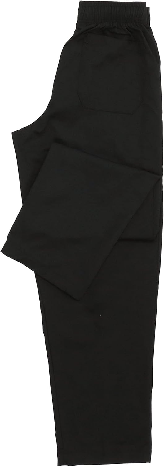 Chef Works Herren Essential Baggy Reissverschluss Kochhose XS Schwarz, XS Schwarz