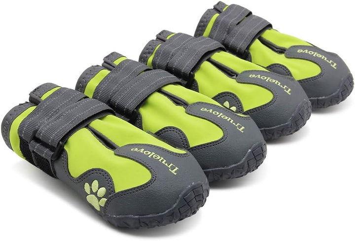MOKCCI Truelove Pfotenschutz Hundestiefel,Wasserdicht Hundeschuhe mit Reflektierenden Riemen für Kle