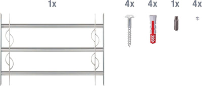 Alberts 563622 Fenstergitter Secorino Style | Ausziehbar für Fenster aussen | Einbruchschutz Gitter