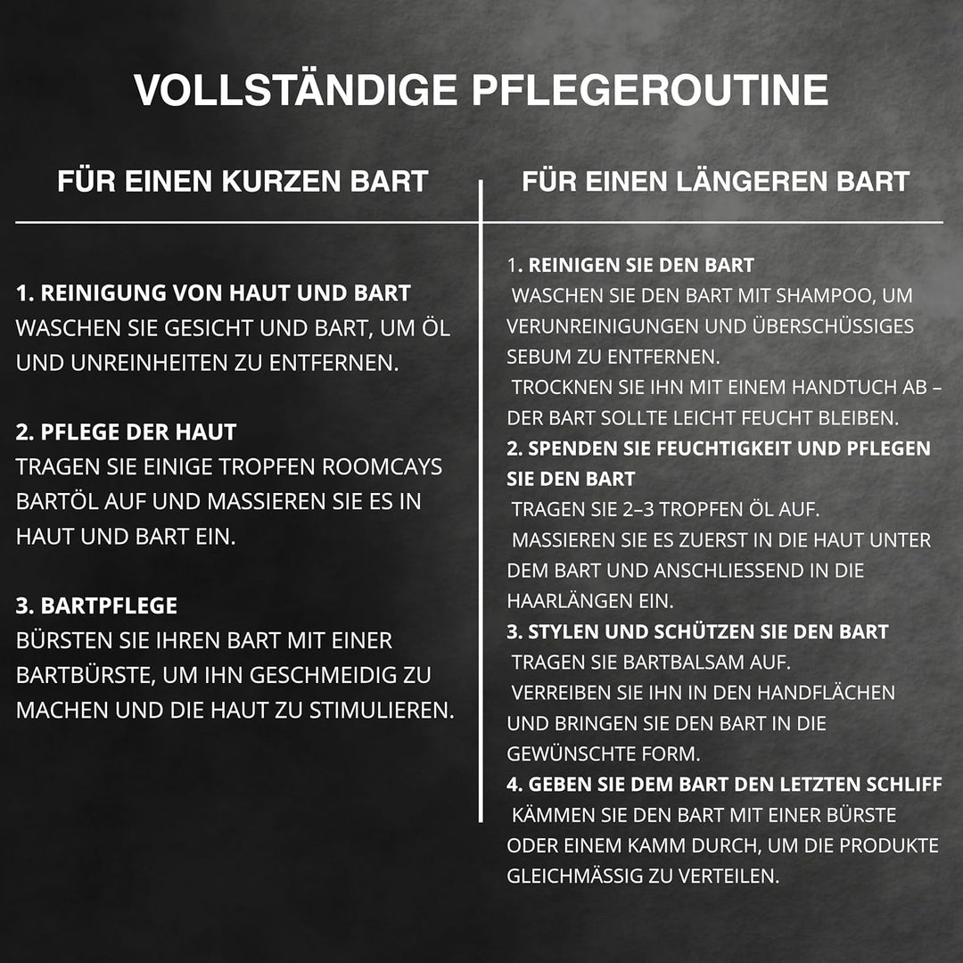 Roomcays Bartöl Herren mit Arganöl und Jojobaöl 50 ml - Intensive Bartpflege für einen gepflegten Ba