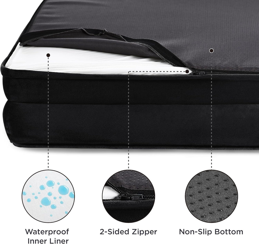 Bedsure orthopädisches Hundebett Ergonomisches Hundesofa - 71x58 cm Hundecouch mit eierförmiger Kist